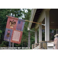 Toland Home Garden Blue And Red Gettysburg Address Patriotic Outdoor House Flag 40" X 28"