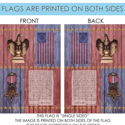 Toland Home Garden Blue And Red Gettysburg Address Patriotic Outdoor House Flag 40