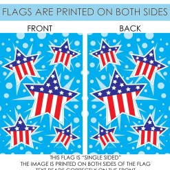 Toland Home Garden Blue And Red Patriotic Stars Outdoor House Flag 40
