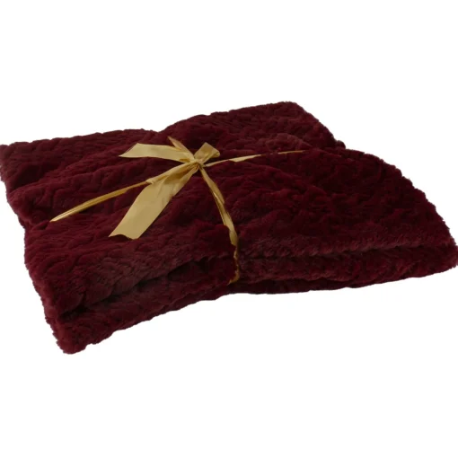Pillows & Throws*Northlight Burgundy Red Ultra Plush Faux Fur Throw Blanket 55" X 63"