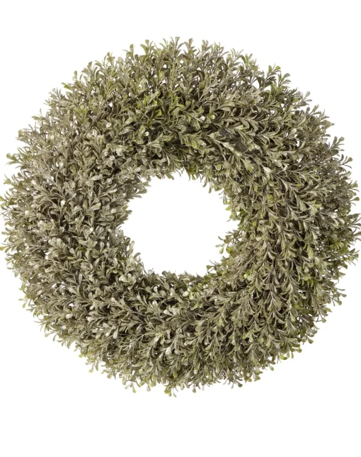 Traditional Pine Wreaths*Contemporary Home Living Champagne Boxwood Artificial Wreath, 20-Inch, Unlit