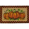 Northlight Checkered Fall Harvest Pumpkin Doormat 18" X 30"