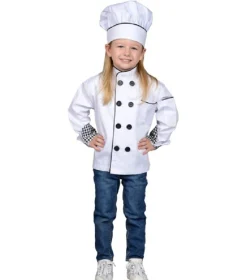 The Costume Center Children's Chef Jacket With Hat Halloween Costume – Size Large