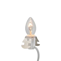 Northlight Christmas Village Replacement C7 Single Light Cord, 6' White Wire