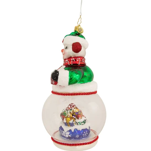 Christopher Radko Collectible> Chilly And Cheery Glass Christmas Ornament 1021014