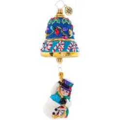 Christopher Radko Collectible> Frosty Ringer Glass Christmas Ornament 1021370