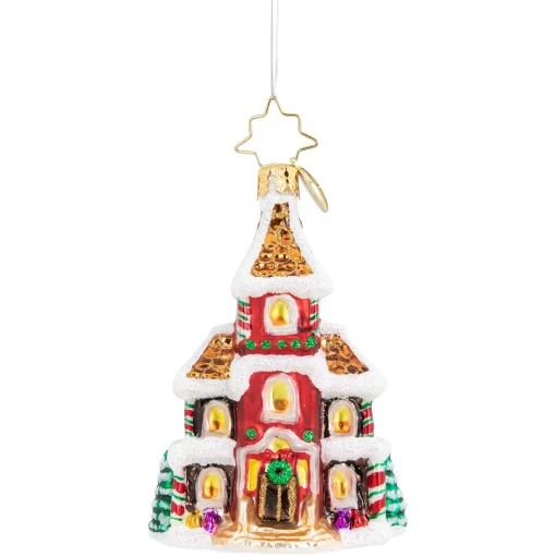 Christopher Radko Collectible> Grandeur In Ginger Gem Glass Christmas Ornament 1020562