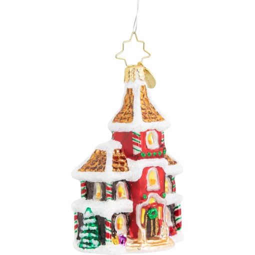 Christopher Radko Collectible> Grandeur In Ginger Gem Glass Christmas Ornament 1020562