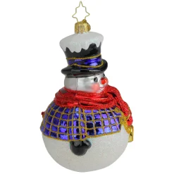 Christopher Radko Collectible></noscript> Jolly All- A-Round Snowman Glass Christmas Ornament 1019774