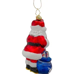 Christopher Radko Santa Claus></noscript> Notes For Nick Glass Christmas Ornament 1020870