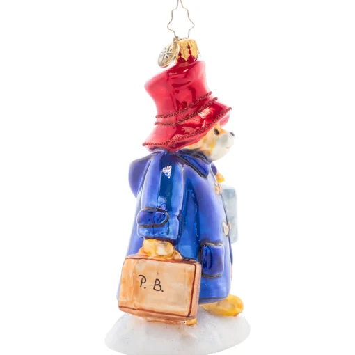 Christopher Radko Collectible> One-Way Ticket To Paddington Glass Christmas Ornament 1021467
