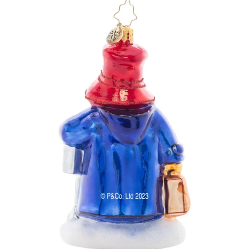 Christopher Radko Collectible> One-Way Ticket To Paddington Glass Christmas Ornament 1021467