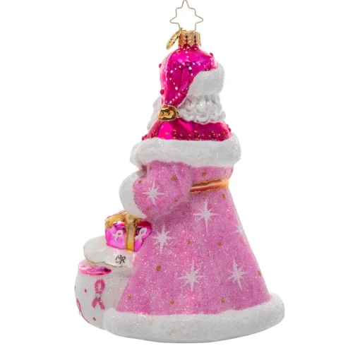 Christopher Radko Santa Claus> Sending Strength Santa Glass Christmas Ornament 1021135