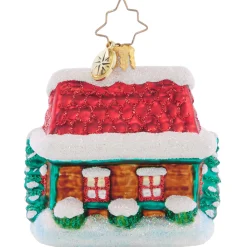 Christopher Radko Collectible></noscript> The Coziest Cottage Gem Glass Christmas Ornament 1021425