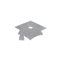 Party Central Club Pack Of 72 Black And Silver Graduation Mini Mortarboard Cutouts 8.5