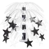 Party Central Club Pack Of 6 Black And White Glistening Star Centerpiece Decors 18"