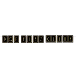 Party Central Club Pack Of 12 Black Pop, Fizz, Clink New Years Eve And Anniversary Party Streamers 12'
