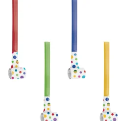 Party Supplies*Party Central Club Pack Of 48 Blue And Green Foil Blowers 3.25"