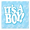 Party Central Club Pack Of 192 Blue And White "It's A Boy!" Disposable Luncheon Party Napkins 6.5"