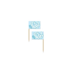 Party Central Club Pack Of 600 Blue "It's A Boy!" Food Decor Baby Shower Party Picks