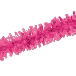 Specialty Garland*Beistle Club Pack Of 24 Bright Pink Festive Tissue Festooning Decorations 25'