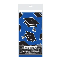 Party Central Club Pack Of 12 Cobalt Blue And Black School Spirit Decorative Table Cover 102