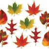Beistle Club Pack Of 240 Colorful Fall Thanksgiving Mini Leaf Cutout Decorations 4.75"