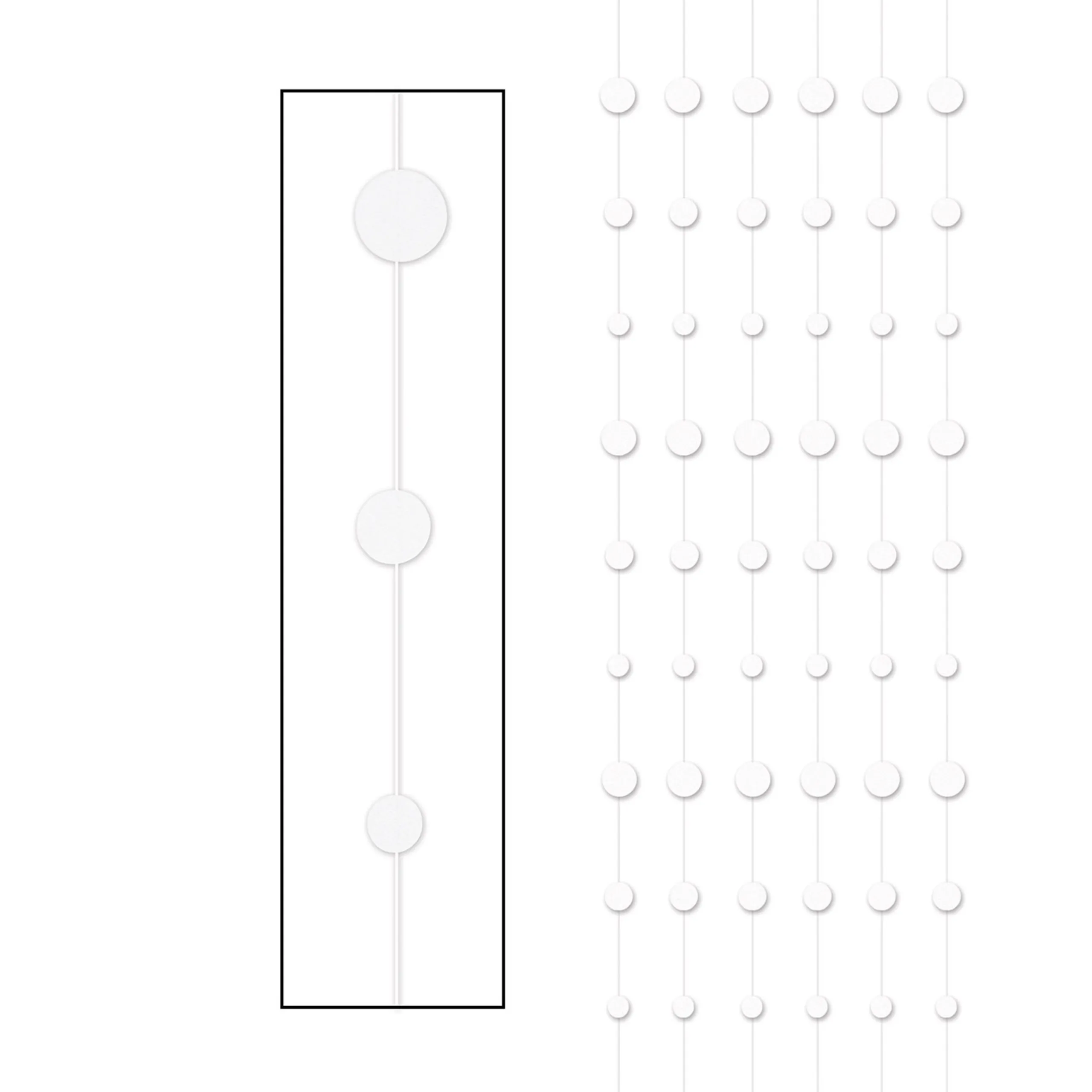 Beistle Club Pack Of 72 Decorative Celebration White Hanging Dot Stringers 6'