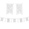 Party Central Club Pack Of 12 Elegant White Die-Cut 'Mr And Mrs' Pennant Banners 12'