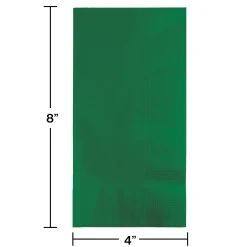 Party Central Club Pack Of 600 Emerald Green Premium 2-Ply Disposable Dinner Napkins 8"