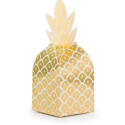 Party Central Club Pack Of 48 Glittering Gold And Foil Stamped Pineapple Decorative Favor Boxes 10.5"