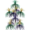 Party Central Club Pack Of 12 Gold And Purple Firework Chandelier Hanging Party Decors 24"