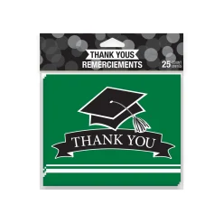 Party Central Club Pack Of 75 Green And Black 'Thank You' Rectangular Invitations 9