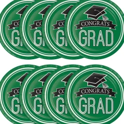 Party Central Club Pack Of 180 Green And Black School Spirit Luncheon Plates 7