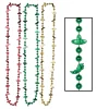 Party Central Club Pack Of 72 Green And Pink Fiesta Chili Pepper With Sombrero Bead Necklaces 33"