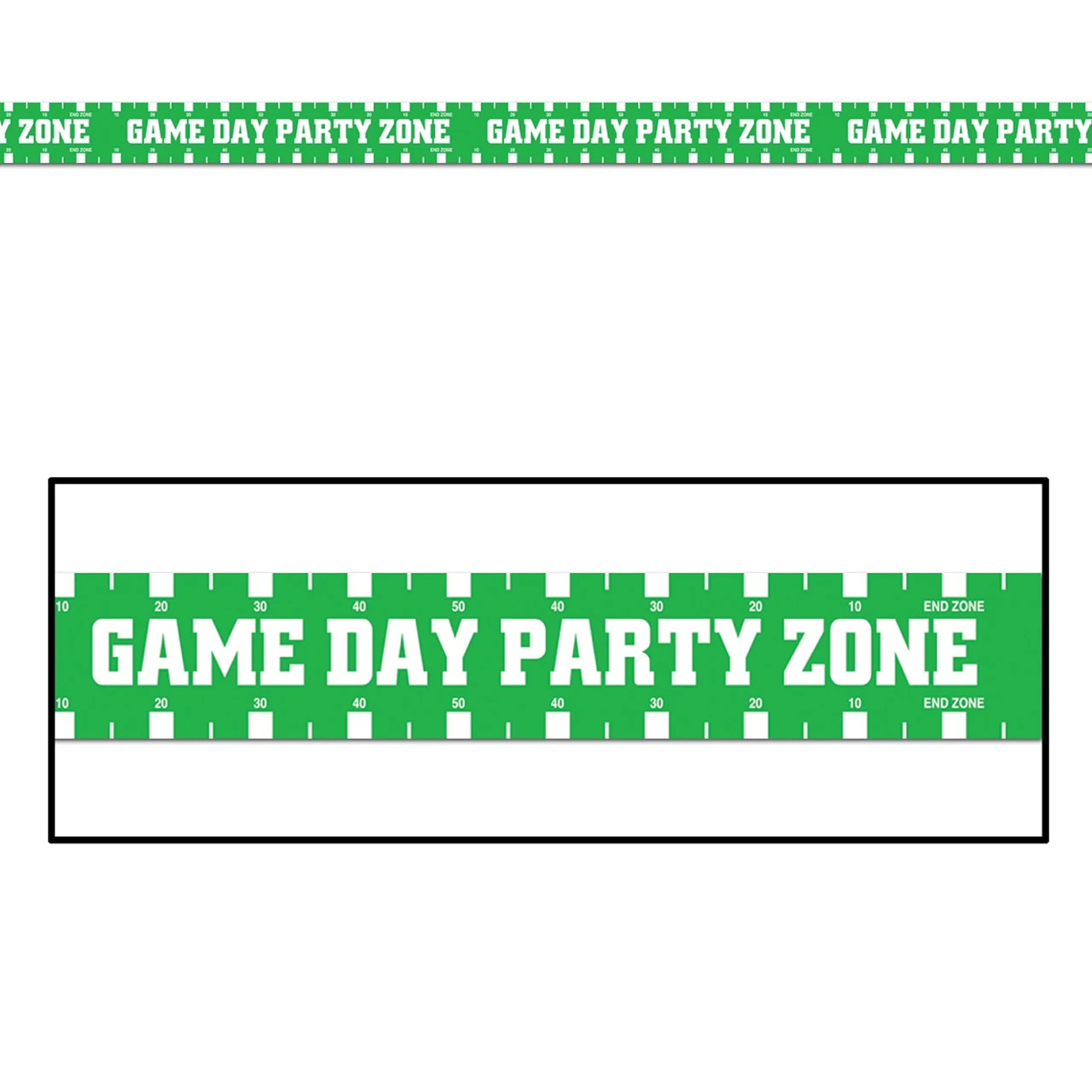 Party Central Club Pack Of 12 Green And White Game Day Party Zone Party Tape Streamers Decors 20'
