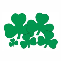 Party Central Club Pack Of 24 Green Shamrock St. Patrick's Day Cutouts 16"