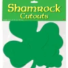 Party Central Club Pack Of 24 Green Solid Shamrock St. Patrick's Day Cutouts 12"