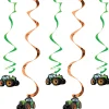 Party Central Club Pack Of 30 Green Tractor Dizzy Danglers Party Hanging Decorations 36"
