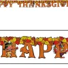 Beistle Club Pack Of 12 "Happy Thanksgiving" Jointed Party Streamer Banners 72"