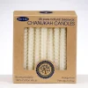 Rite Lite Club Pack Of 45 Ivory Hand Rolled Natural Honeycomb Beeswax Hanukkah Candles 4.25"