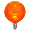 Vickerman Club Pack Of 25 Led G50 Orange Replacement Christmas Light Bulbs - E12 Base