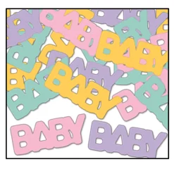 Party Central Club Pack Of 12 Multi-Color 'Baby' Confetti Bags 0.5 Oz.