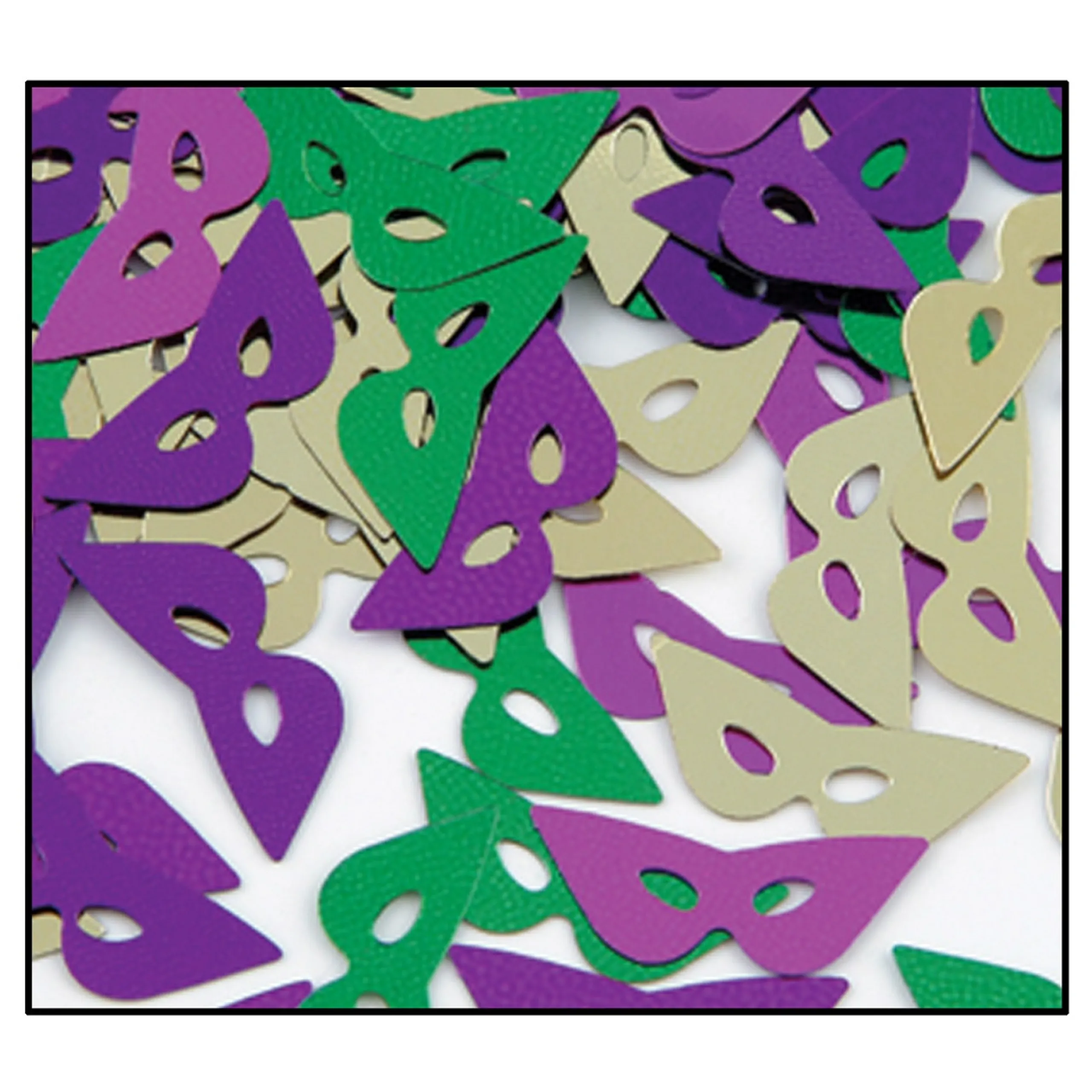 Beistle Club Pack Of 12 Multicolor Mardi Gras Mask Celebration Confetti Bags 1 Oz.