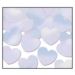 Party Central Club Pack Of 12 Opalescent Fanci-Fetti Heart Celebration Confetti Bags 1 Oz.