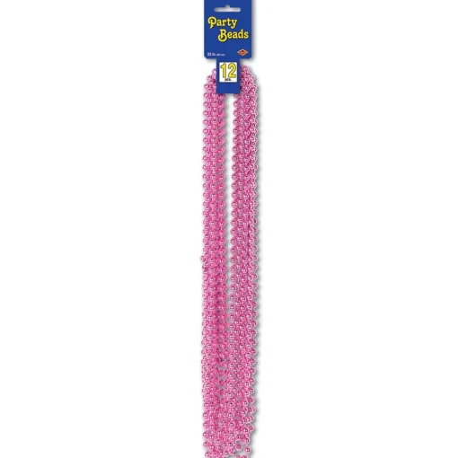 Party Central Club Pack Of 144 Pink Round Beaded Necklace Birthday Party Favors 33''