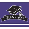 Party Central Club Pack Of 75 Purple And Black 'Thank You' Decorative School Spirit Notes 9.25"