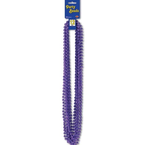 Party Central Club Pack Of 144 Purple Round Beaded Necklace Birthday Party Favors 33''