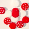 Roman Club Pack Of 72 Red & White Confetti Glass Decorating Pebbles