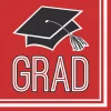 Party Central Club Pack Of 360 Red And Black 2-Ply "Grad" Disposable Party Napkins 5"
